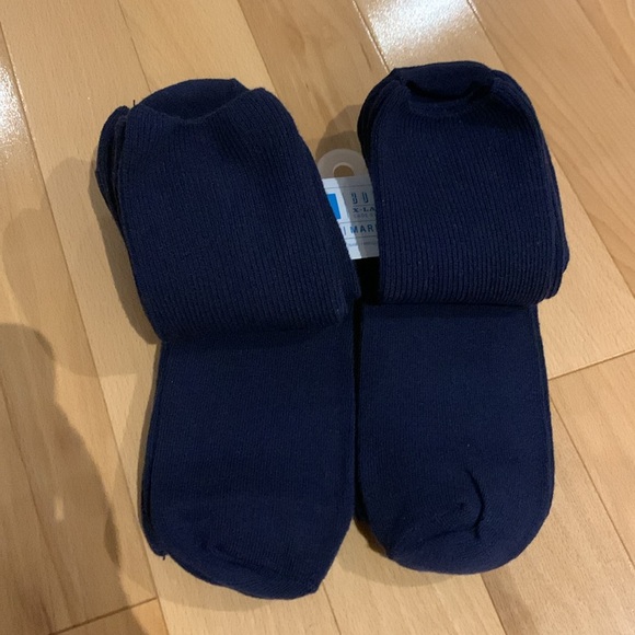 🆓 w $30 purch -NWT Boy 6 Pack Crew Navy Blue Socks - size XL (shoe size Y 7-8) - Picture 7 of 8
